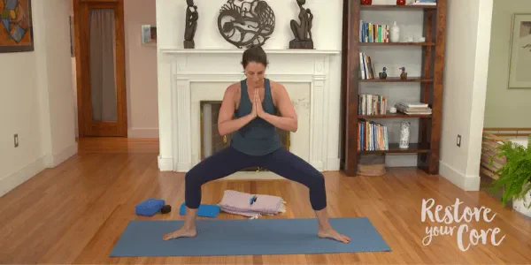 goddess pose for pelvic floor exercises